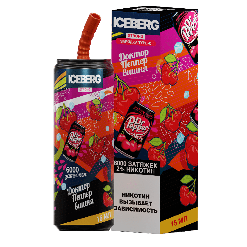 Электронная сигарета ICEBERG XXL 6000 Доктор пеппер вишня