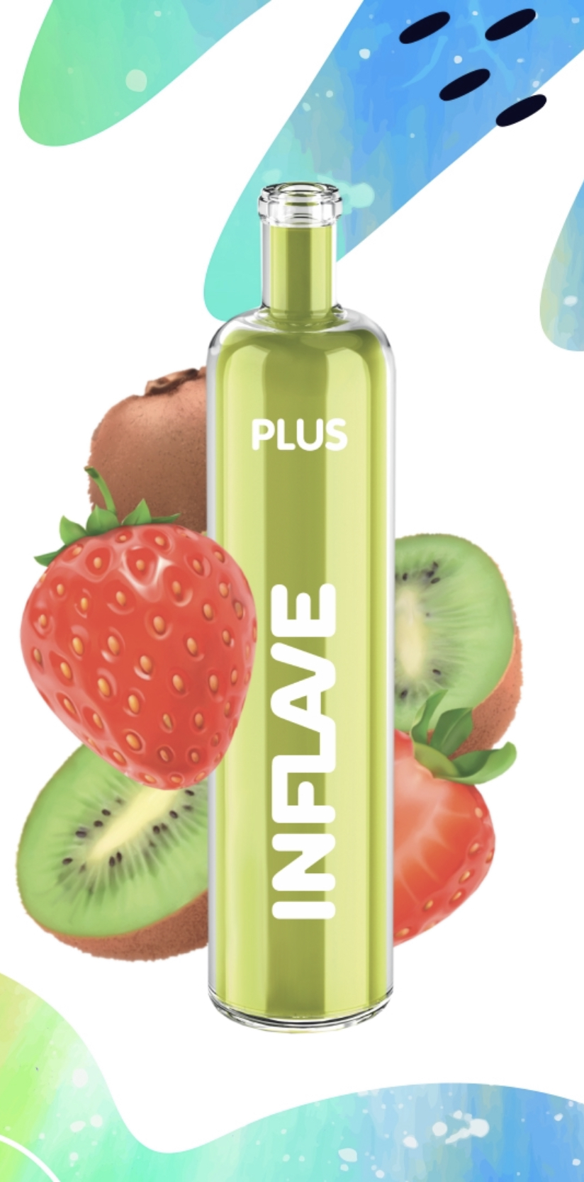 Электронная сигарета Inflave Plus 2200 затяжек Клубника Киви
