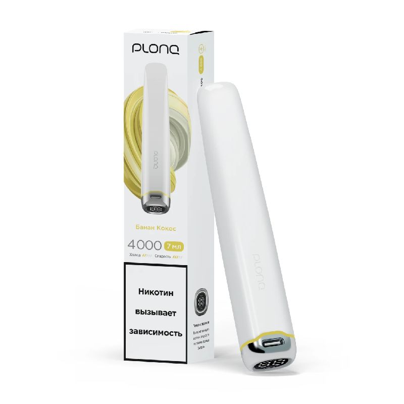 Электронная сигарета Plonq Plus Pro 4000 Банан Кокос