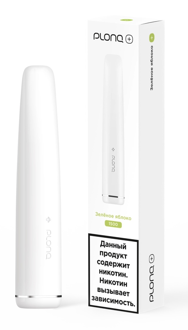 Электронная сигарета Plonq Plus Green Apple (Плонг Плюс Зелёное Яблоко)