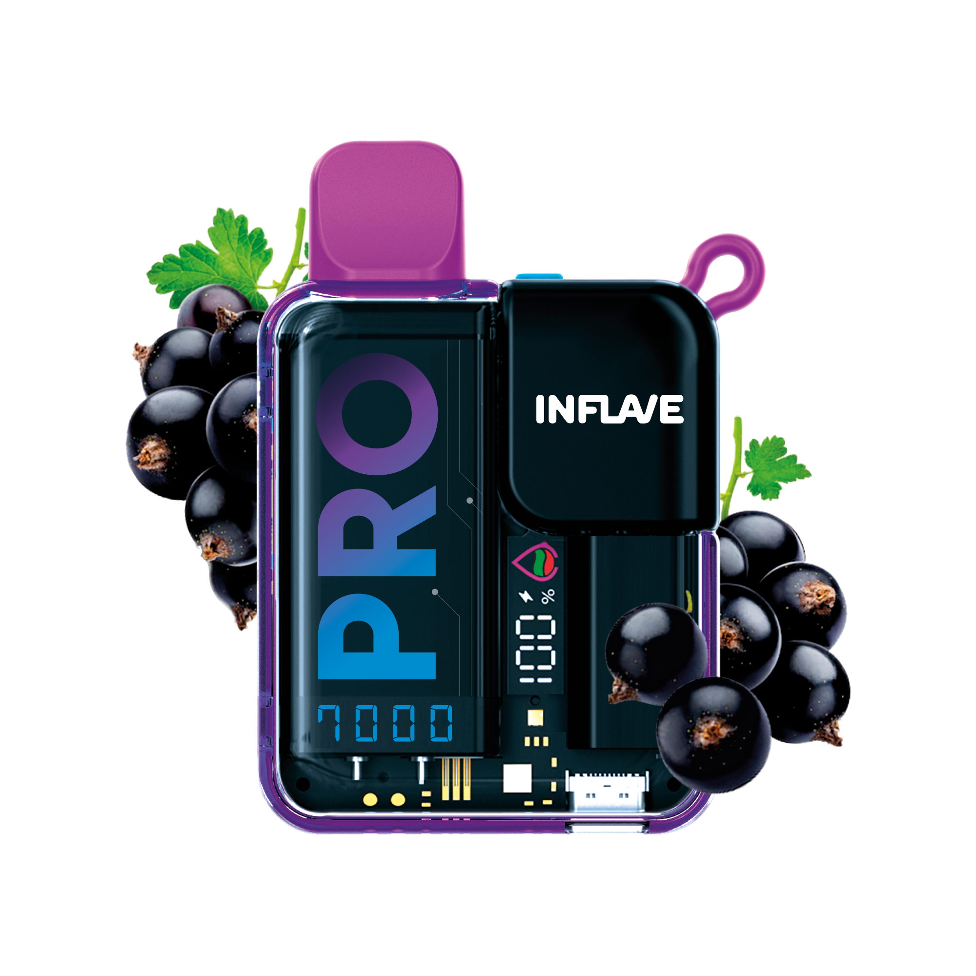 Электронная сигарета Inflave Pro 7000 затяжек Морс Чёрная Смородина