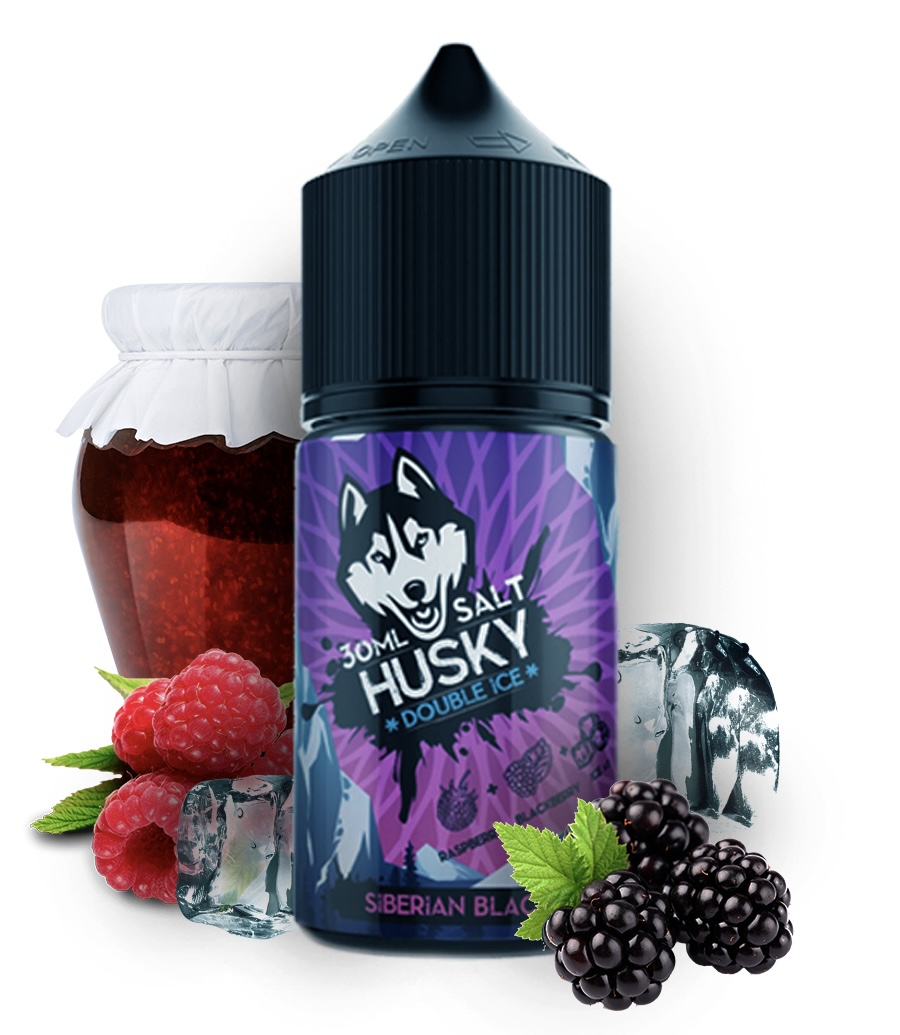 Жидкость Husky Double Ice Salt Siberian Black (Малина Ежевика Лёд) 30 мл 20мг