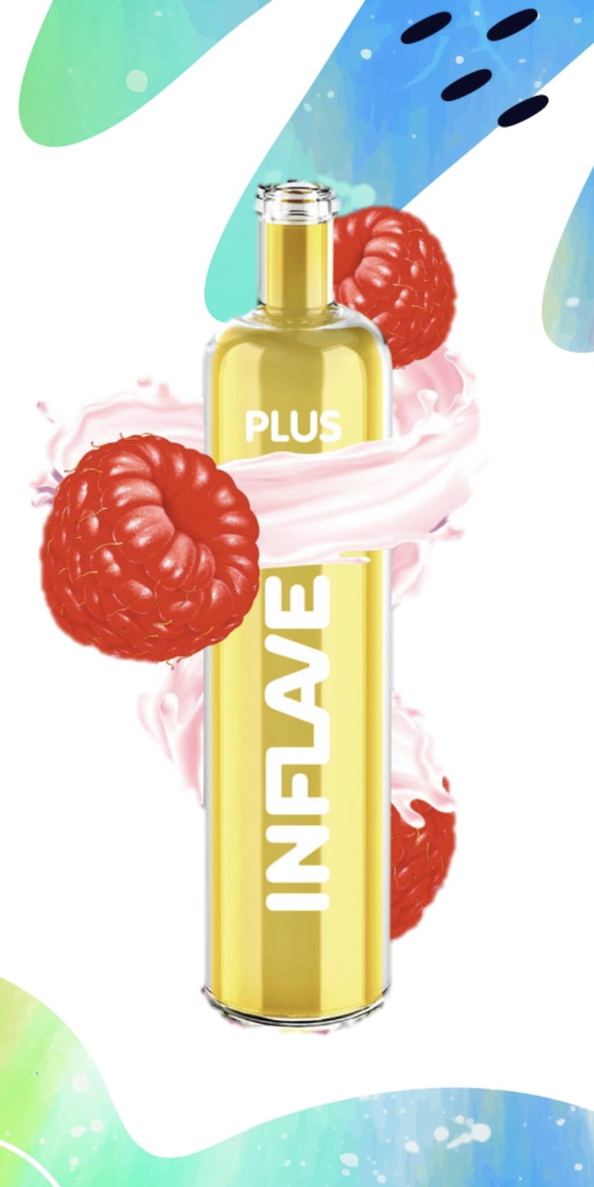 Электронная сигарета Inflave Plus 2200 затяжек Малиновый Йогурт
