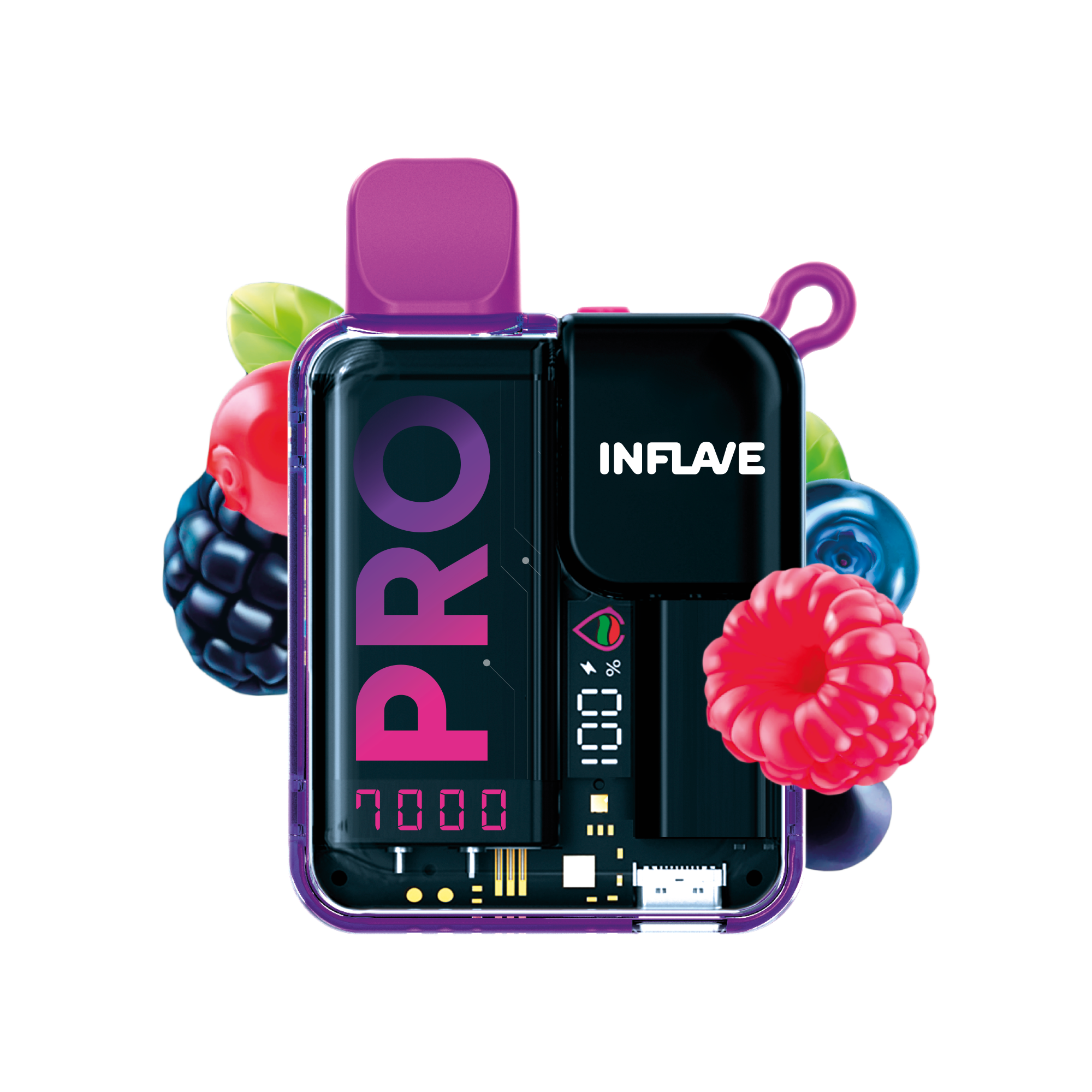 Электронная сигарета Inflave Pro 7000 затяжек Ягодный Микс