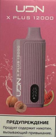 Электронная сигарета UDN X Plus 12000 Персик Арбуз