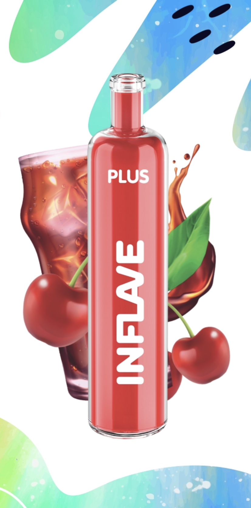 Электронная сигарета Inflave Plus 2200 затяжек Вишнёвая Кола