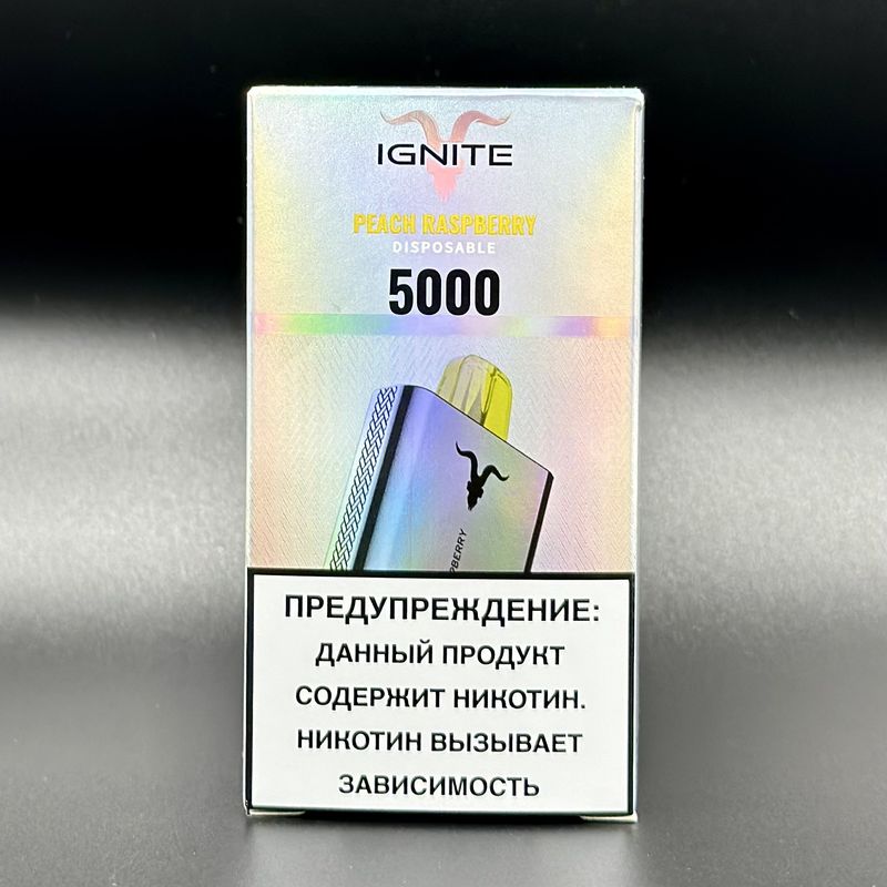 Электронная сигарета IGNITE (5000) V50 Peach Raspberry
