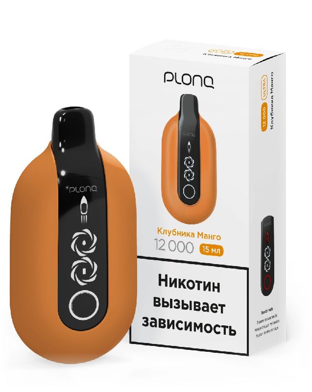Электронная сигарета PLONQ ULTRA 12000 затяжек Клубника Манго