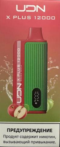 Электронная сигарета UDN X Plus 12000 Двойное Яблоко