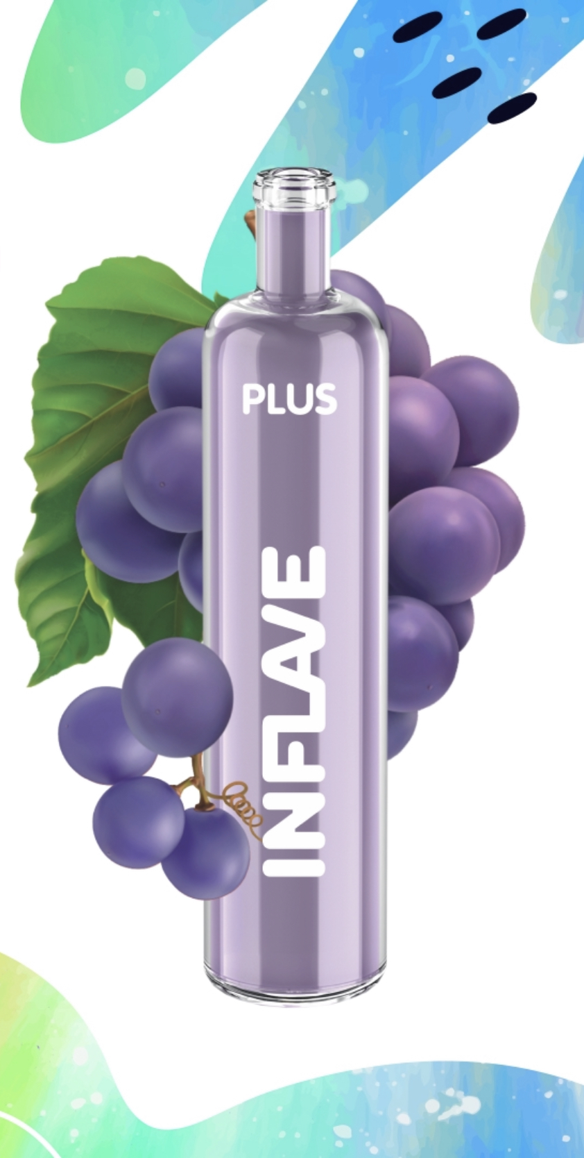 Электронная сигарета Inflave Plus 2200 затяжек Виноград