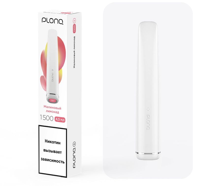 Электронная сигарета Plonq Plus Raspberry Lemonade (Плонг Плюс Малиновый лимонад)