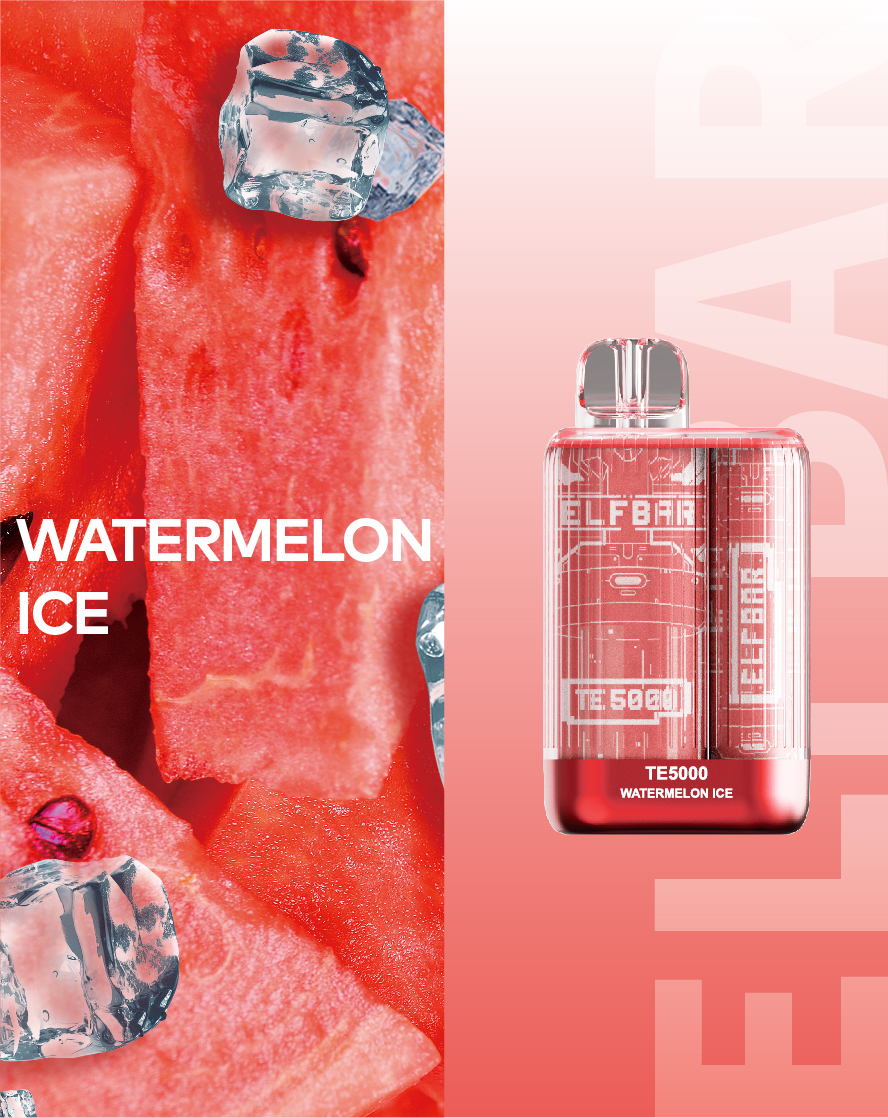 Электронная сигарета Эльф Бар 5000 затяжек Арбузный Лёд (Elf Bar TE 5000 Watermelon Ice)