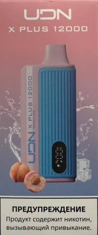 Электронная сигарета UDN X Plus 12000 Персик лёд