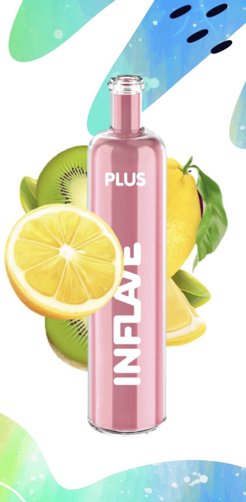 Электронная сигарета Inflave Plus 2200 затяжек Киви Лимон