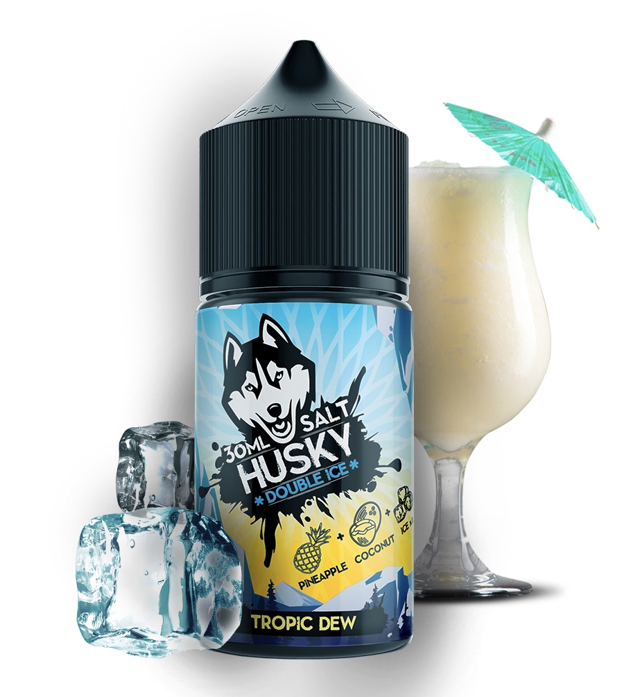 Жидкость Husky Double Ice Salt Tropic Dew ( Ананас Кокос Лёд) 30 мл 20мг