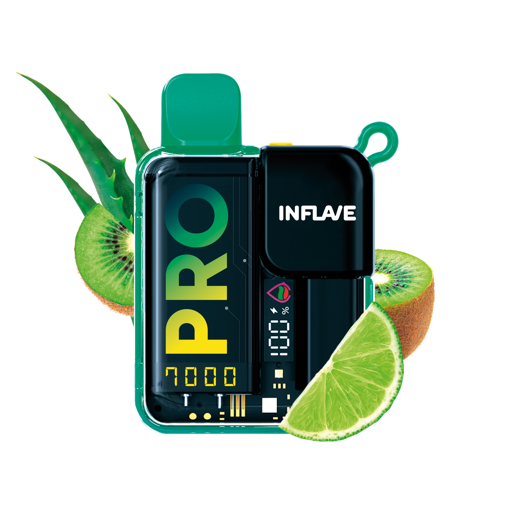 Электронная сигарета Inflave Pro 7000 затяжек Киви Лайм Алоэ