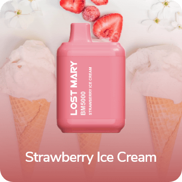 Электронная сигарета LOST MARY BM5000 затяжек Strawberry Ice Cream (Лост Мери Клубничное Мороженое)