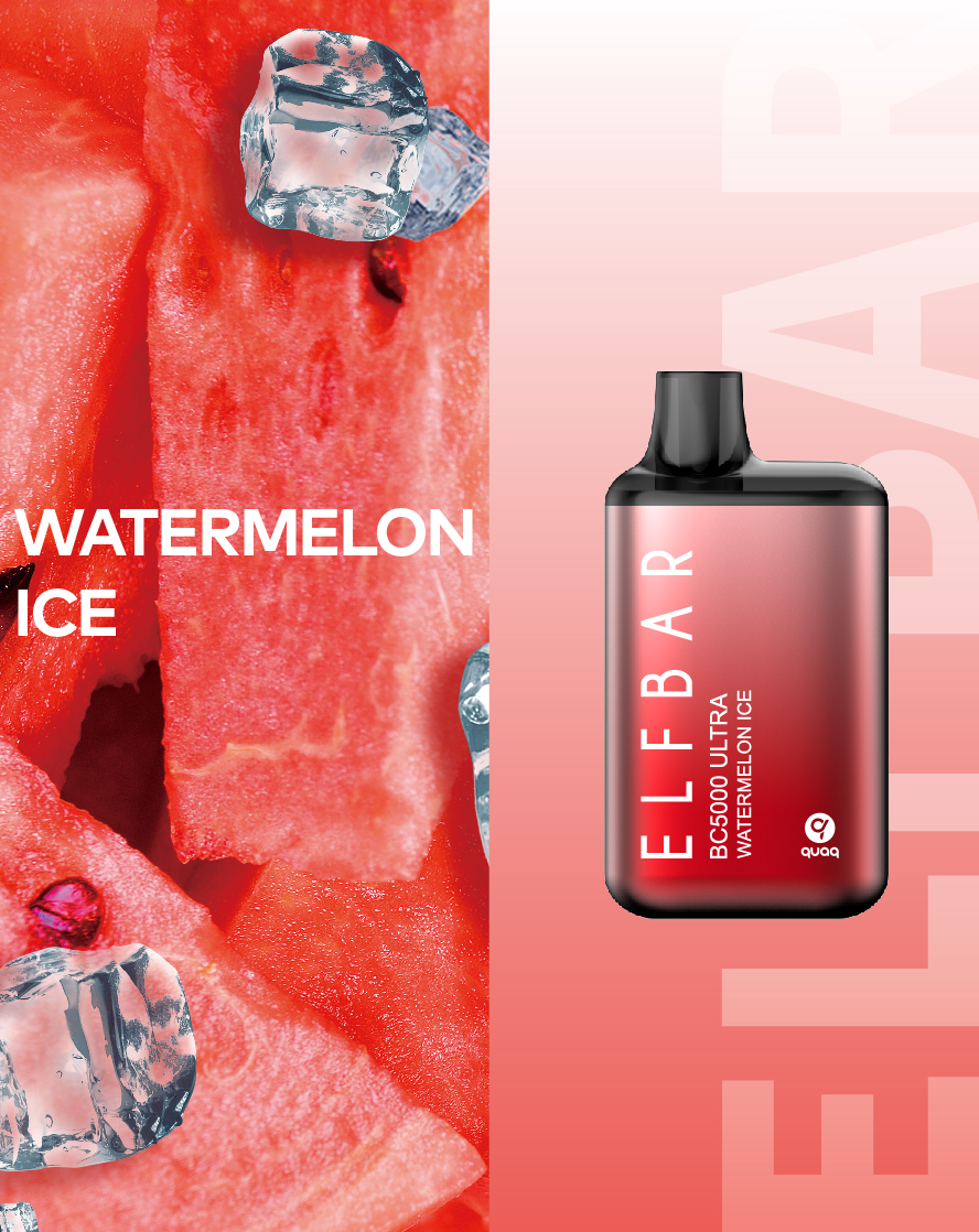 Электронная сигарета Эльф Бар 5000 затяжек Арбуз Лёд (Elf Bar BC5000 Watermelon Ice)