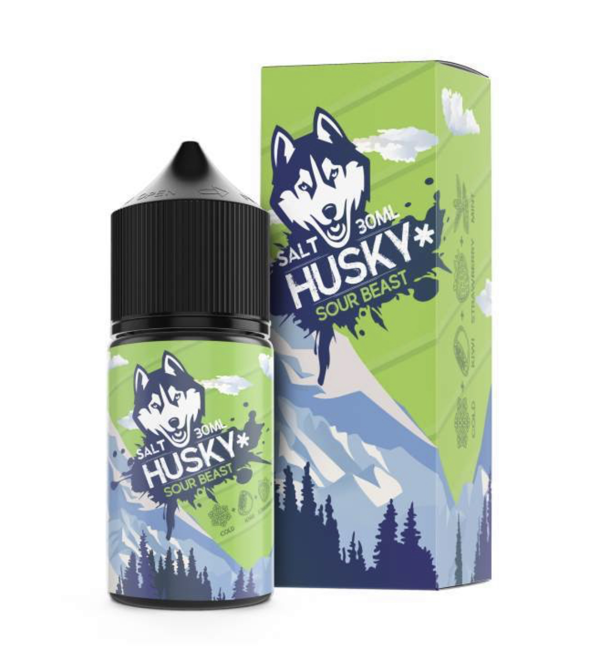 Жидкость Husky Malaysian Sour Beast (Киви клубника и мята со льдом) 30 мл 20мг