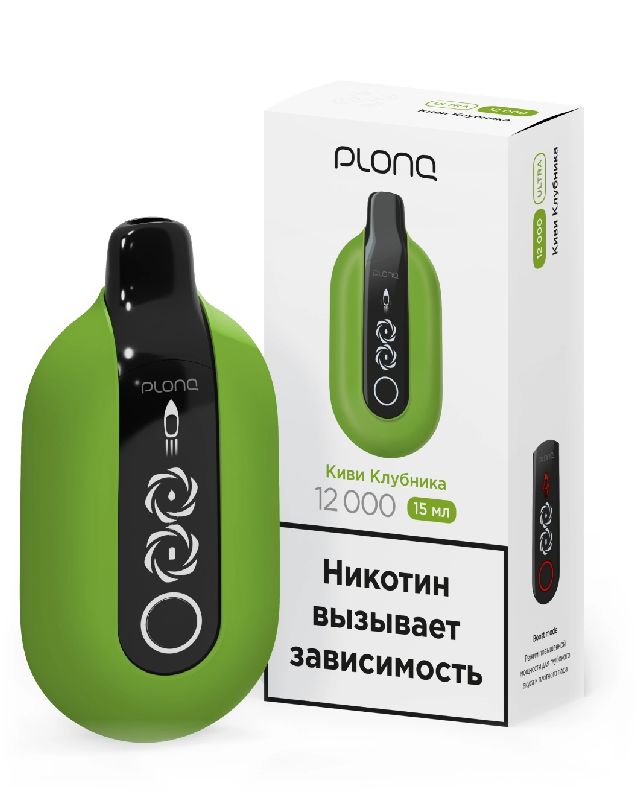 Электронная сигарета PLONQ ULTRA 12000 затяжек Киви Клубника
