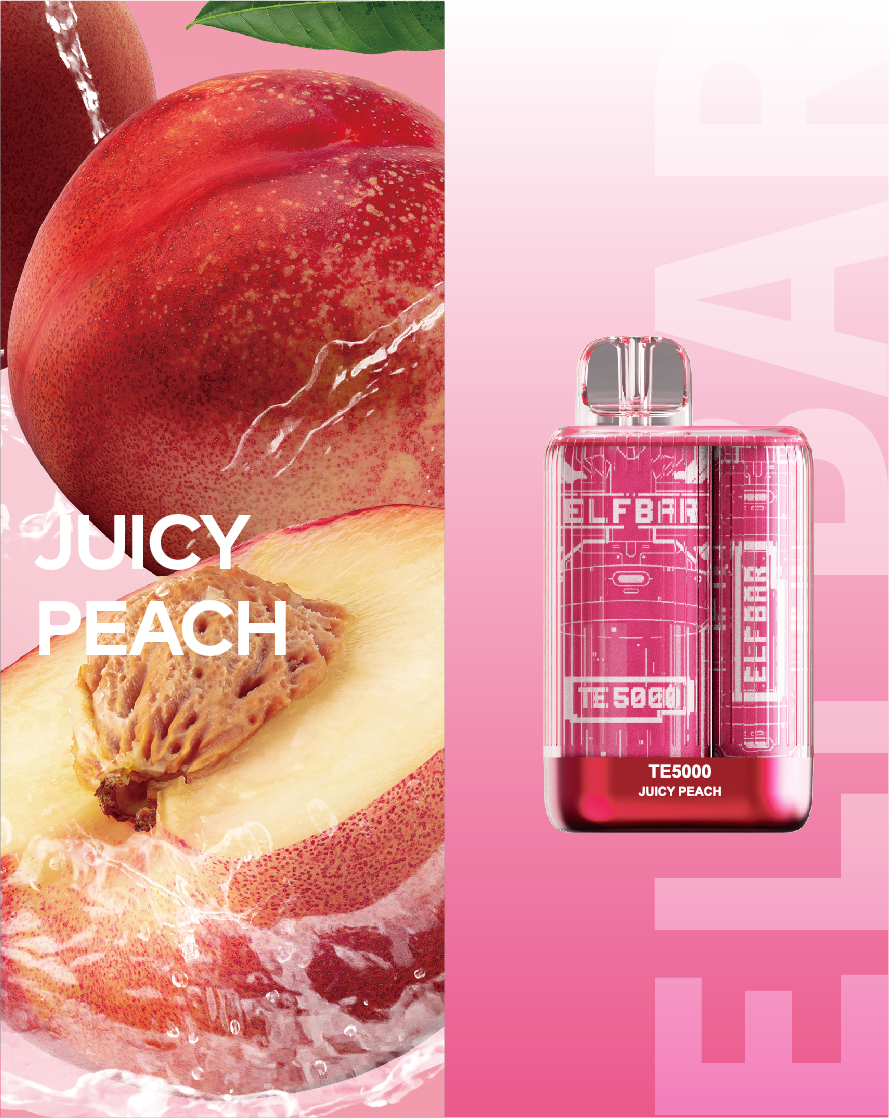 Электронная сигарета Эльф Бар 5000 затяжек Персиковый Сок (Elf Bar TE 5000 Juicy Peach)