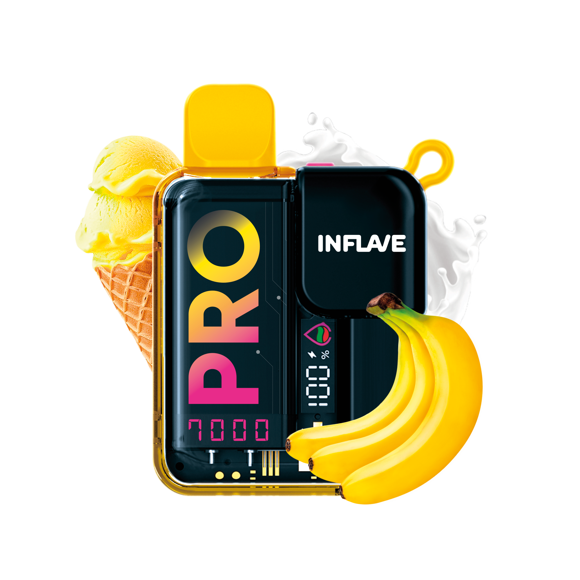 Электронная сигарета Inflave Pro 7000 затяжек Банановый Сорбет