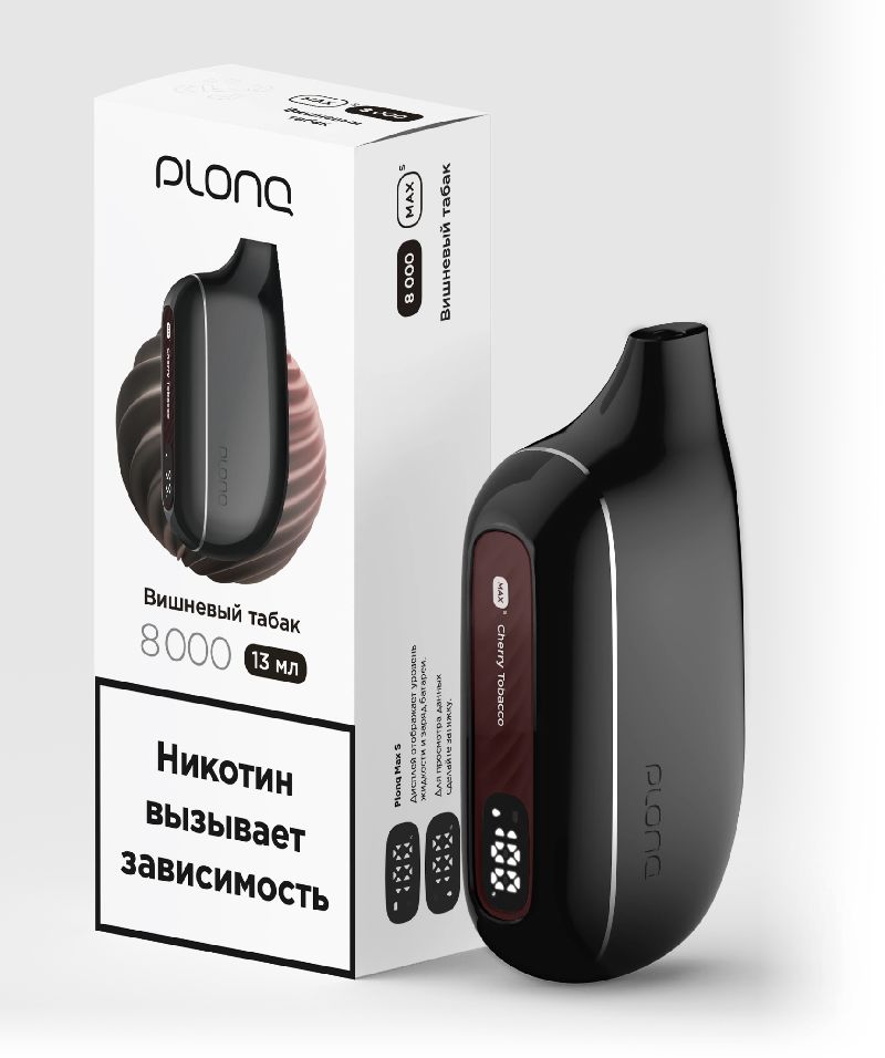 Электронная сигарета Plonq Max Smart Cherry Tabacco (Плонг Макс Смарт Вишнёвый табак)