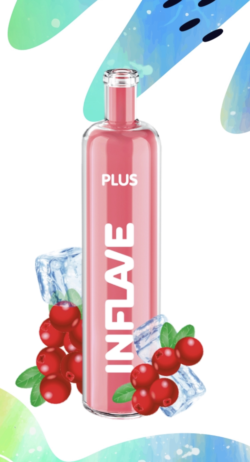 Электронная сигарета Inflave Plus 2200 затяжек Клюквенная Содовая