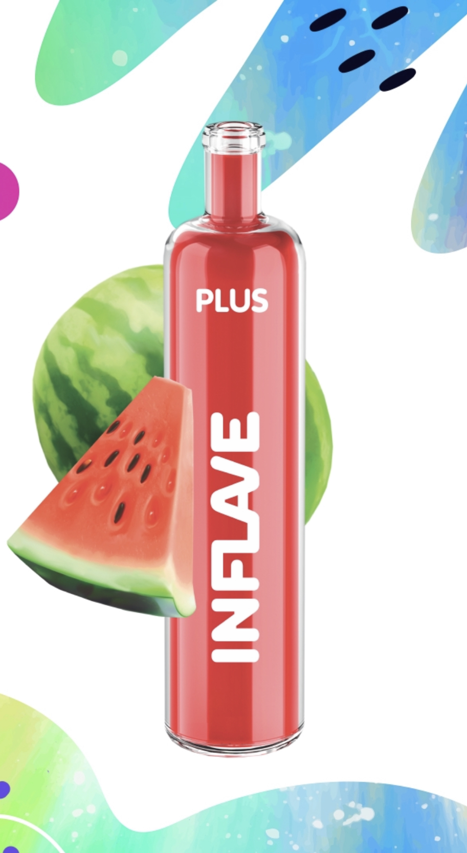 Электронная сигарета Inflave Plus 2200 затяжек Арбуз