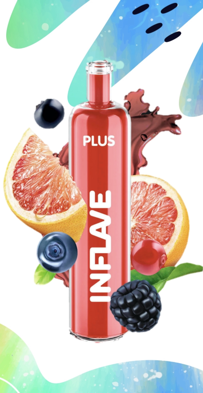 Электронная сигарета Inflave Plus 2200 затяжек Грейпфрут