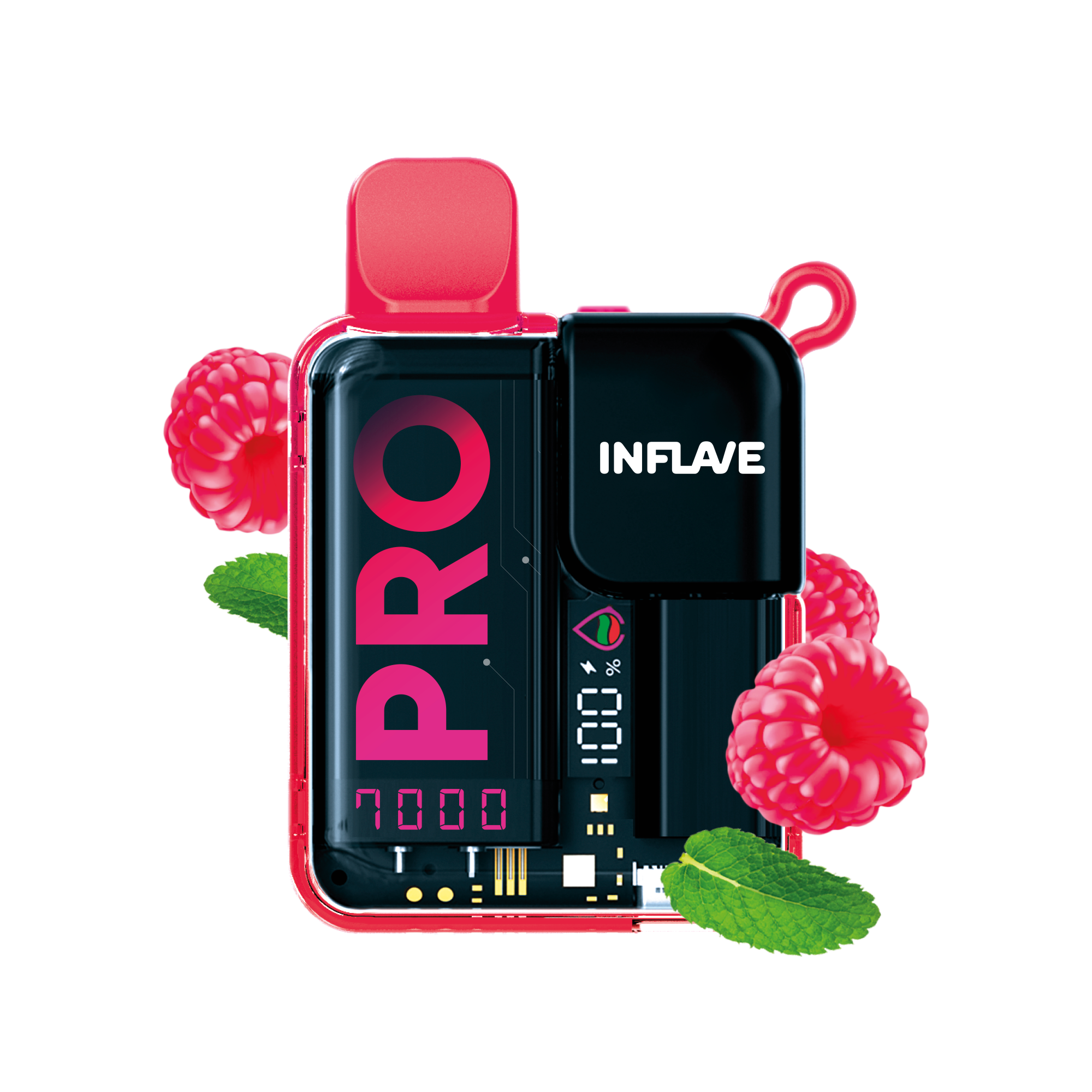 Электронная сигарета Inflave Pro 7000 затяжек Спелая Малина