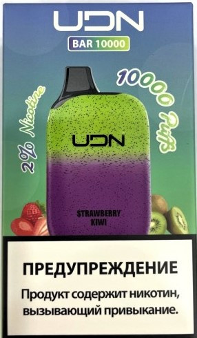 Электронная сигарета UDN BAR 10000 Strawberry Kiwi (УДН Бар Клубника Киви)