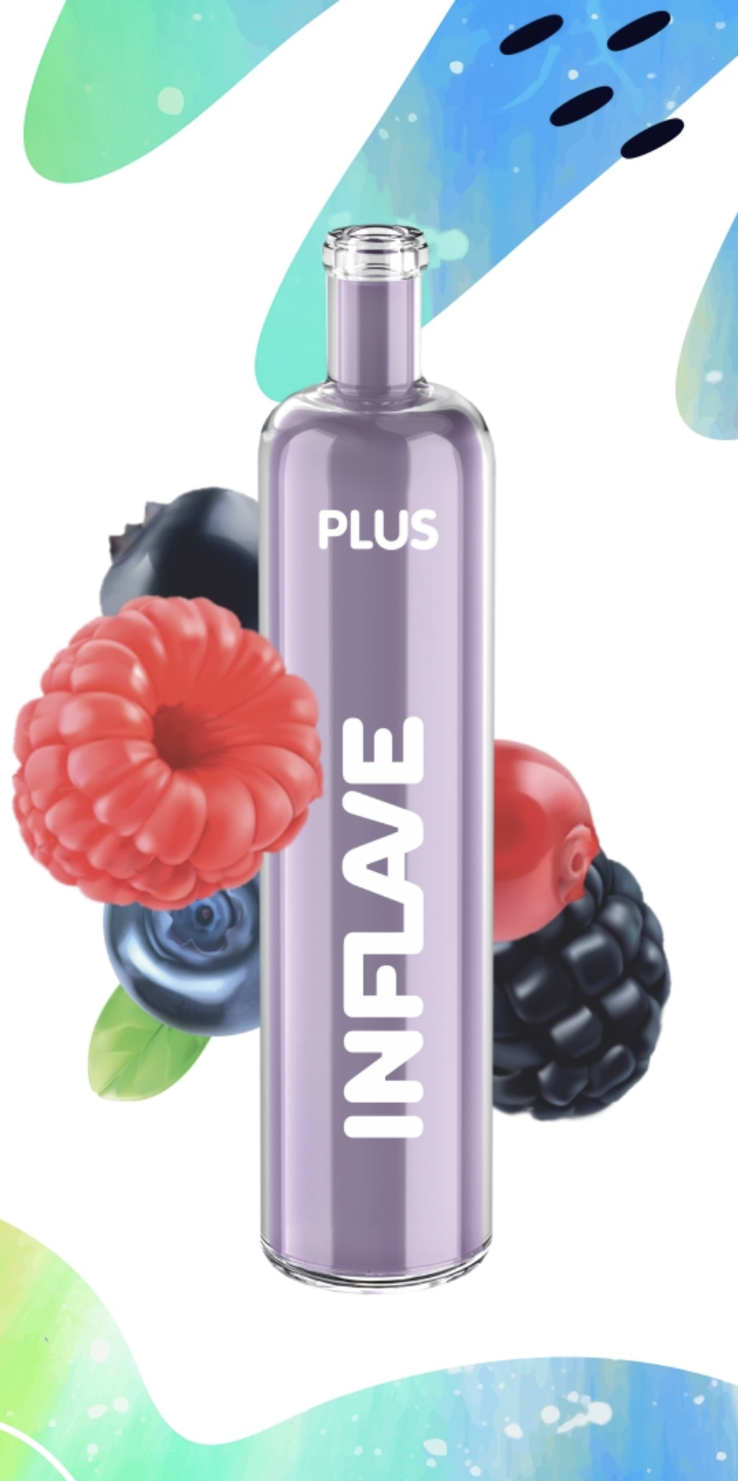 Электронная сигарета Inflave Plus 2200 затяжек Ягодный Микс
