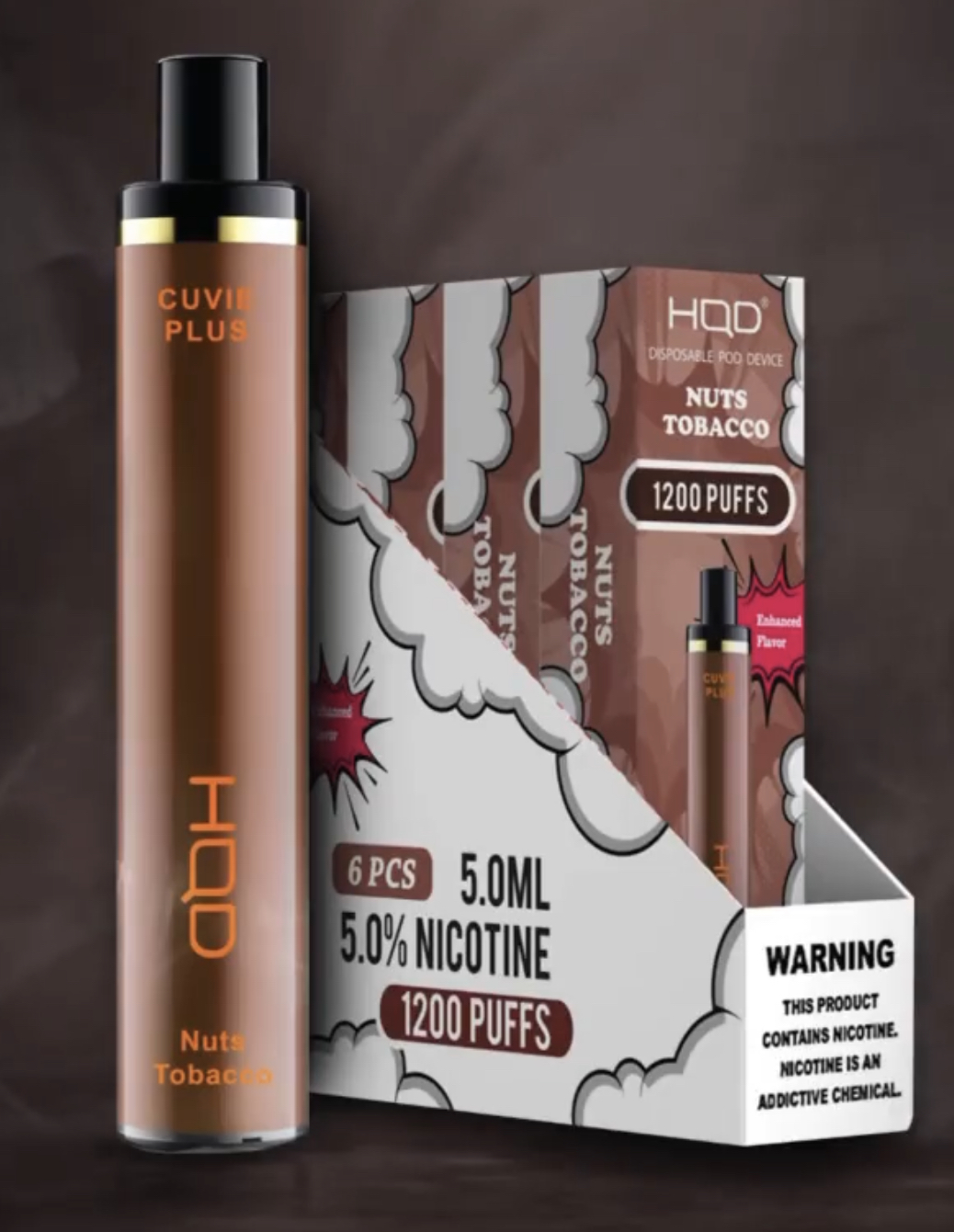 HQD Cuvie Plus Nuts Tobacco (hqd Куви Плюс Орех)