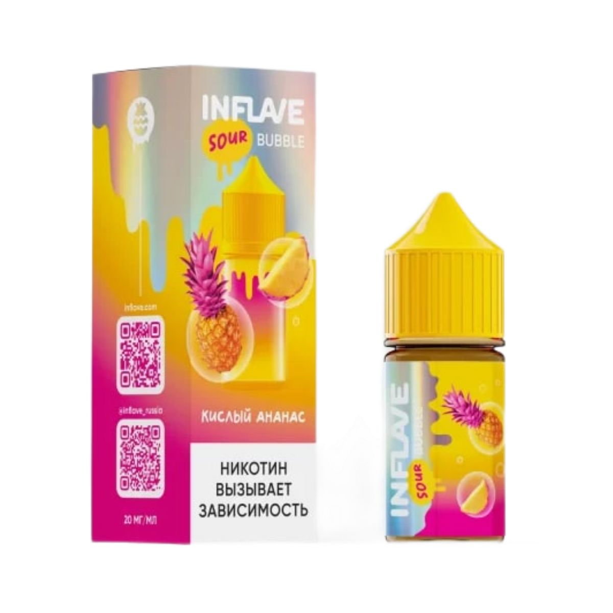 INFLAVE BUBBLE Кислый ананас 30мl. 2%