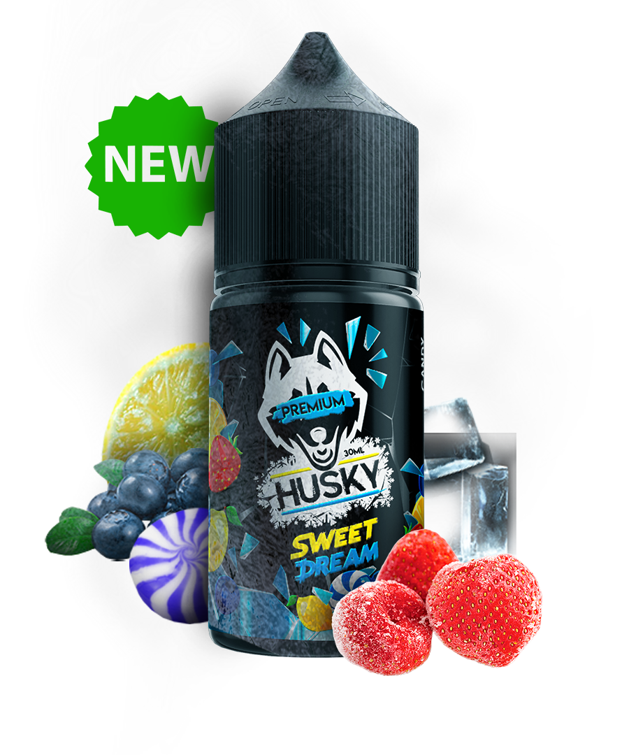 Жидкость Husky Premium Sweet Dream (Конфета Черника Лимон Клубника Лёд) 30 мл 20мг