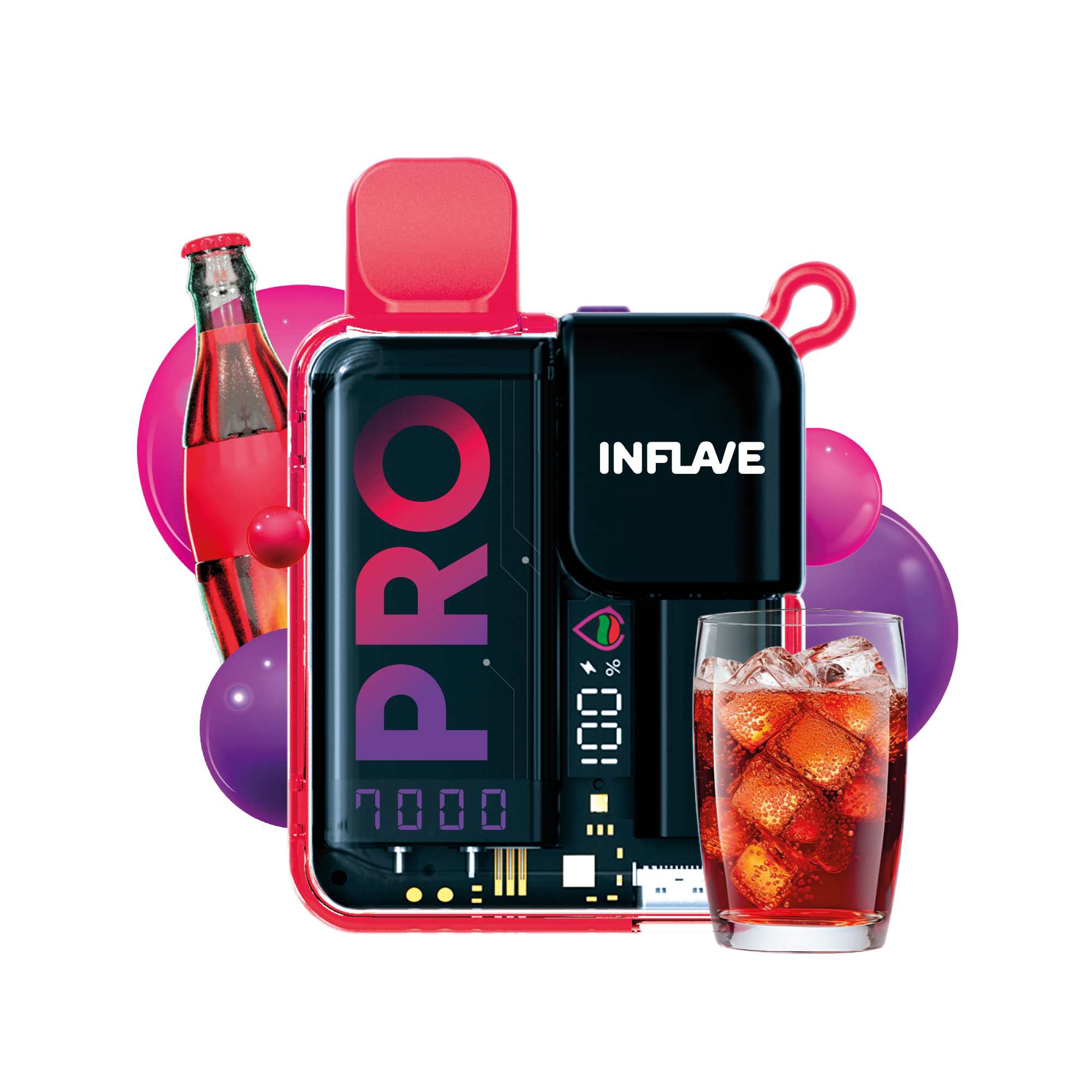 Электронная сигарета Inflave Pro 7000 затяжек Жвачка Кола