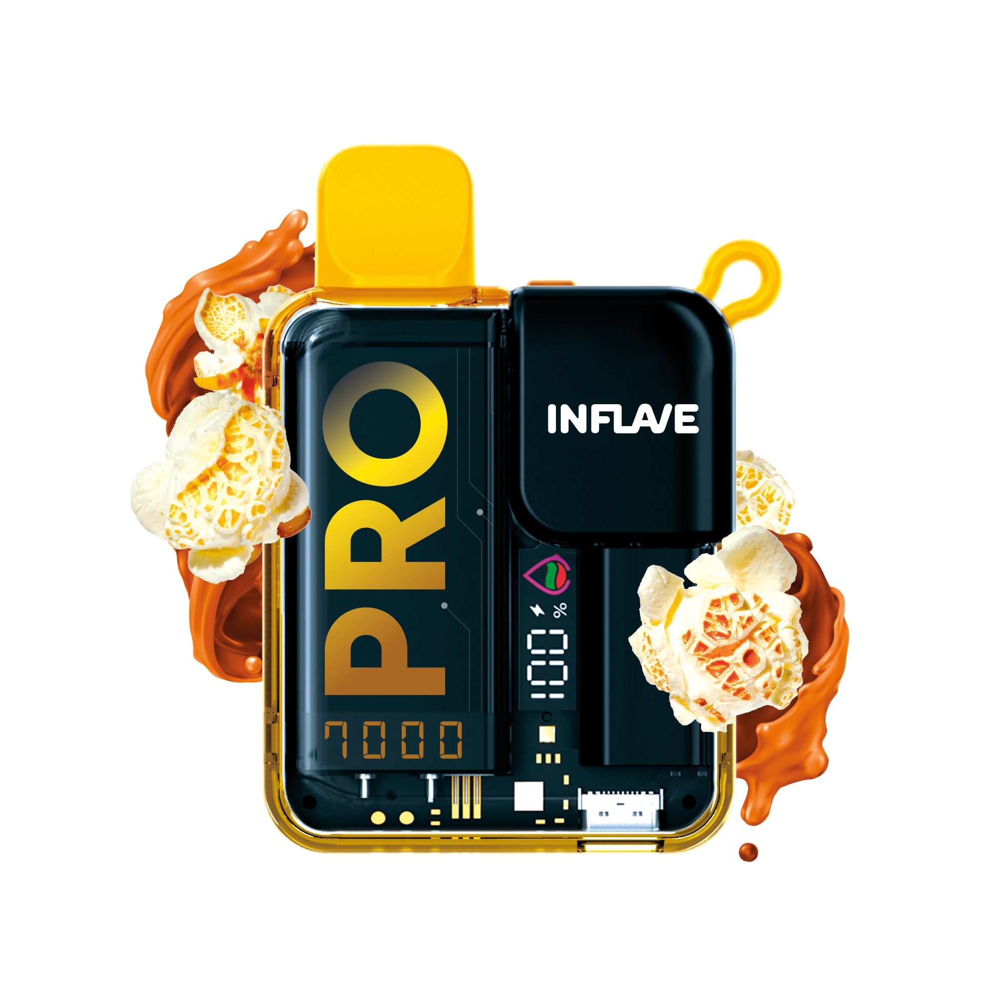 Электронная сигарета Inflave Pro 7000 затяжек Карамельный Попкорн